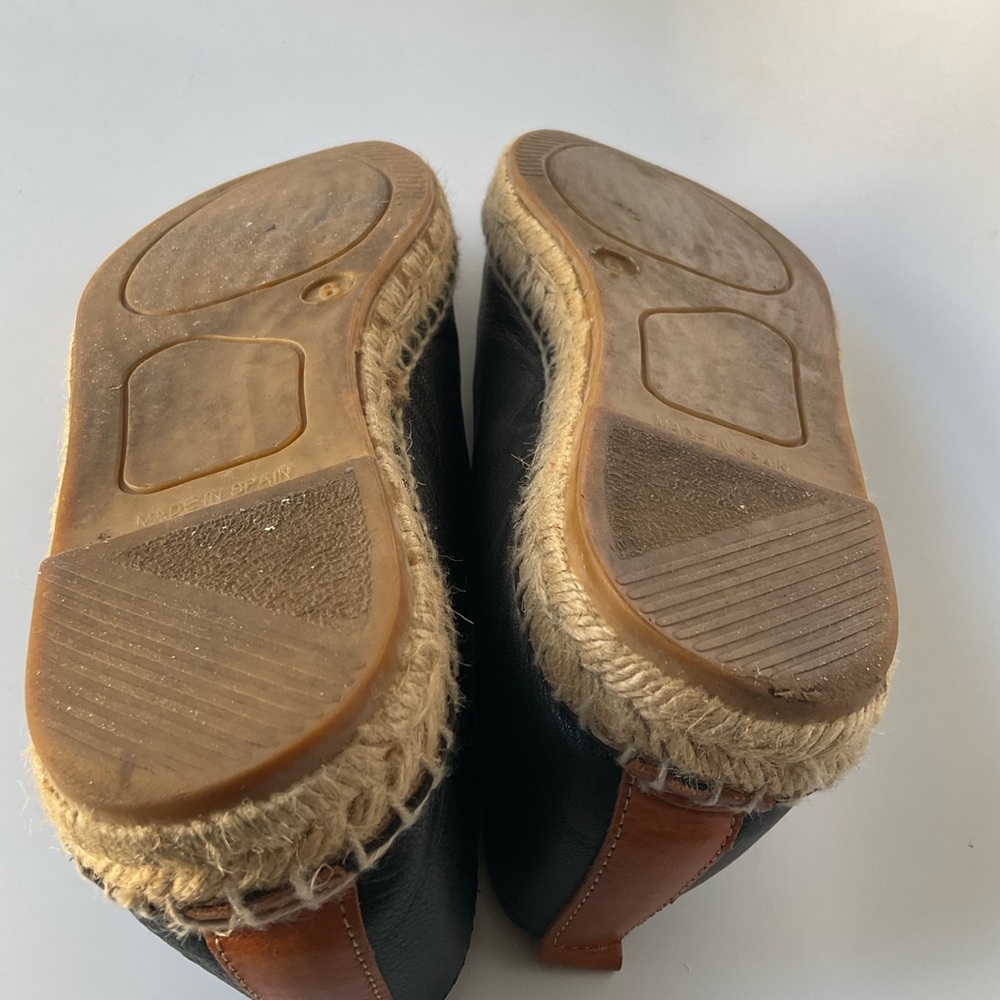 Matt Bernson Valencia Black Leather Espadrilles Size 6 Made in Spain - Picture 13 of 14